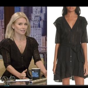 Veronica Beard Black Simi Eyelet Dress Size 0